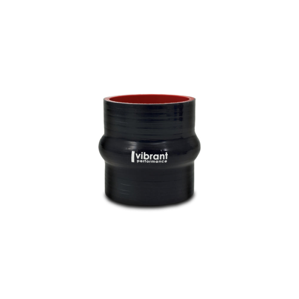 Vibrant 4 Ply Reinforced Silicone Hump Hose Connector - 2.25in I.D. x 3in long (BLACK)