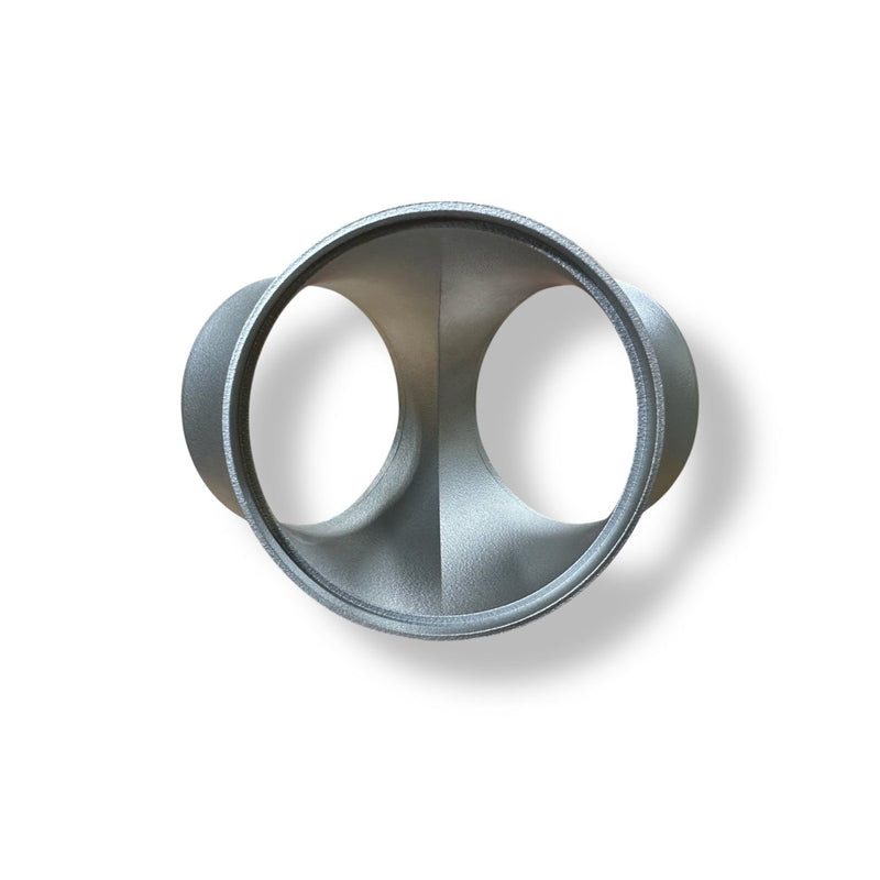 Welded aluminum dual to single merge tube - Billet Pro Shop