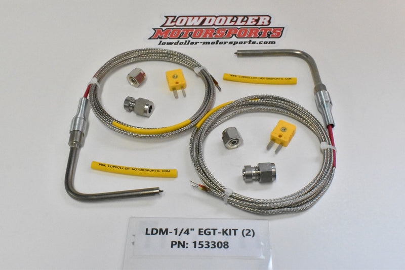 Lowdoller Motorsports 1/4" 2 Cylinder EGT probe kit