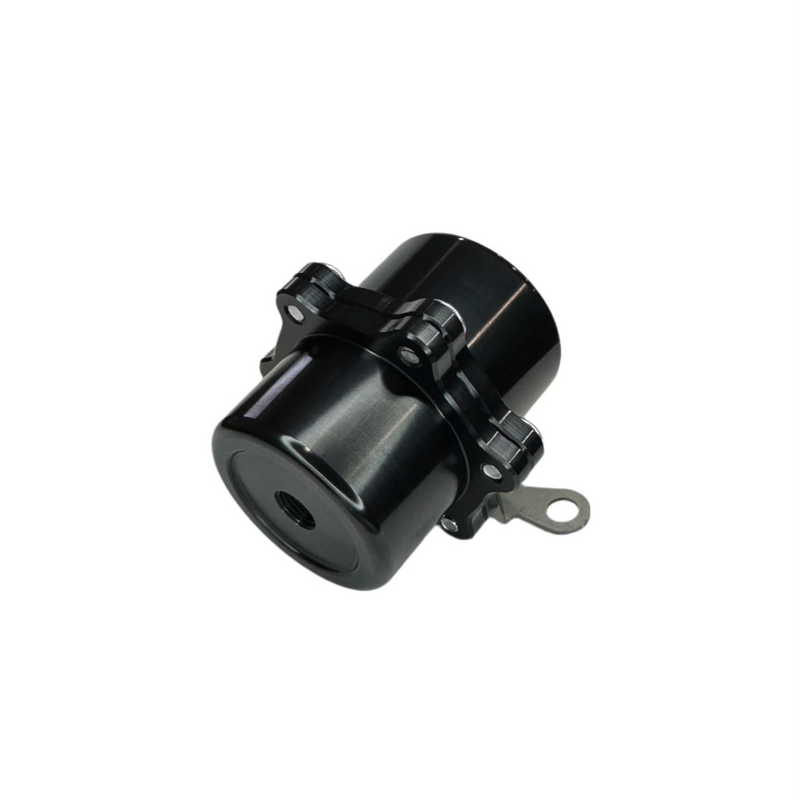 Billet Pro Shop backpressure dampening canister for sensor pressure surge control