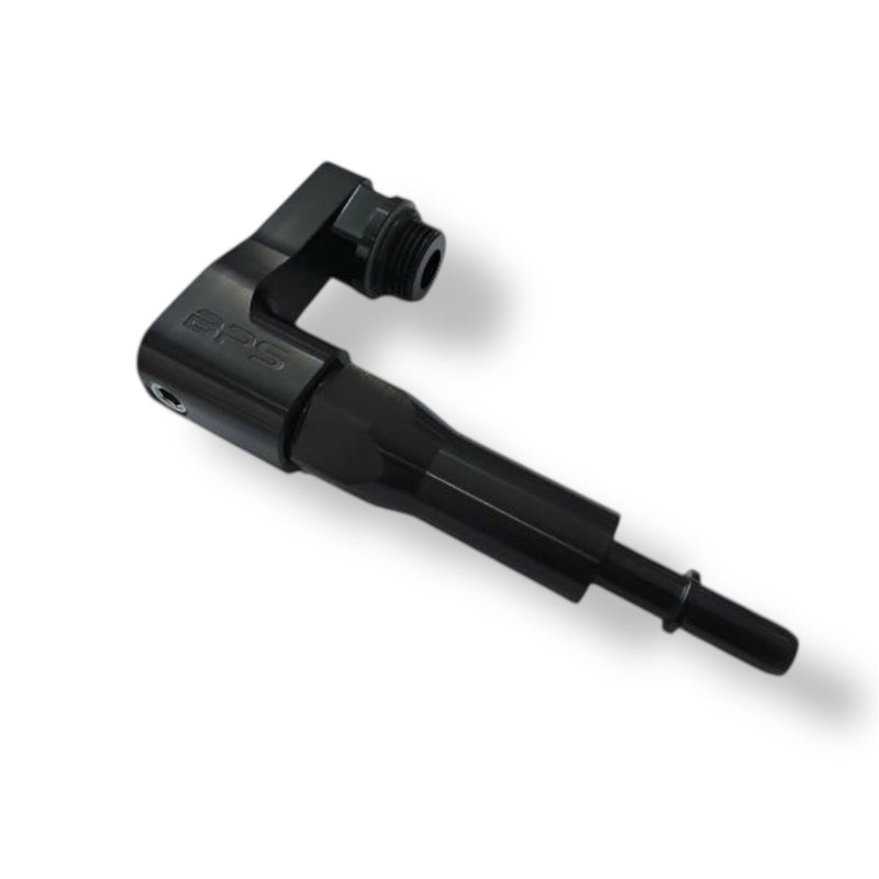 Billet Pro Shop 180 degree fuel line adapter, 8AN ORB to 3/8in
