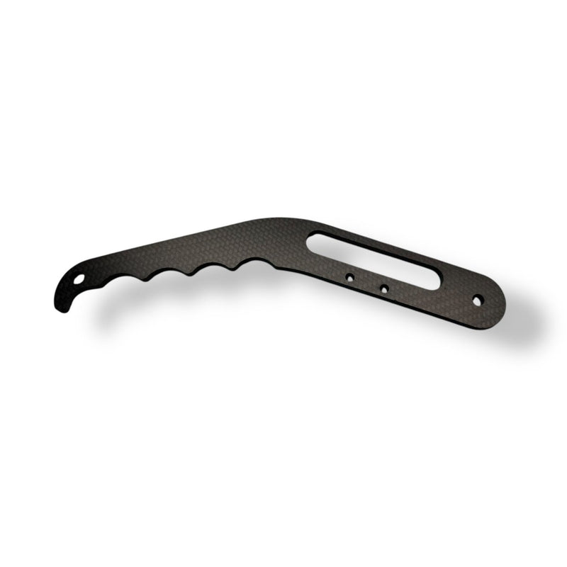 Billet Pro Shop carbon fiber parachute handle for drag racing