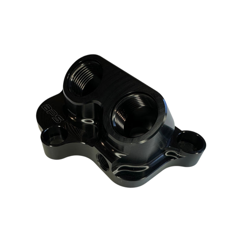 Billet aluminum Coyote remote oil filter adapter, Gen 1-3 - Billet Pro Shop