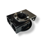 BPS remote oil filter mount with AN ports for race car oil systems