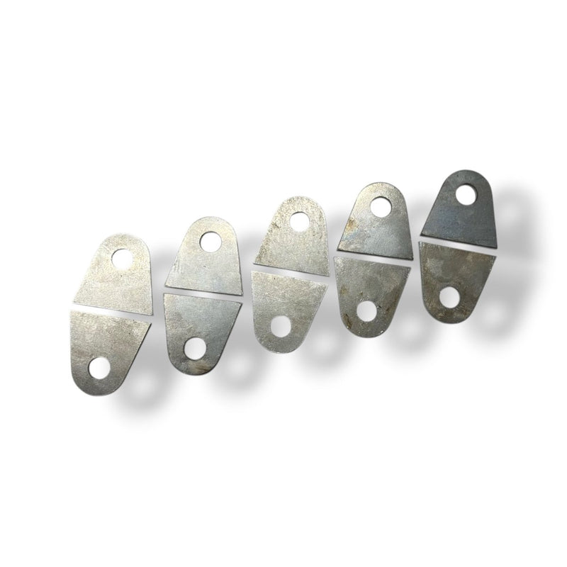 Universal chassis mounting tabs, 3/8 inch hole, 10 pack - Billet Pro Shop