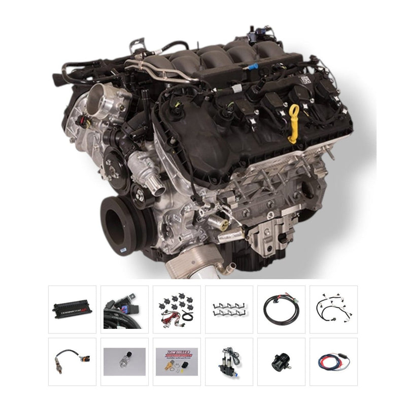 Coyote Turbo Dominator EFI Package - Holley Dominator ECU, harnesses, Big Wire coils, BPS coil brackets, sensors and BPS boost controller