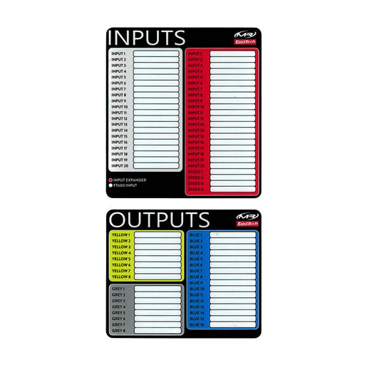 FuelTech Input/Output Label Kit - Billet Pro Shop