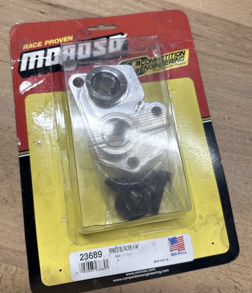 Moroso 23689 Coyote remote oil filter adapter in original package