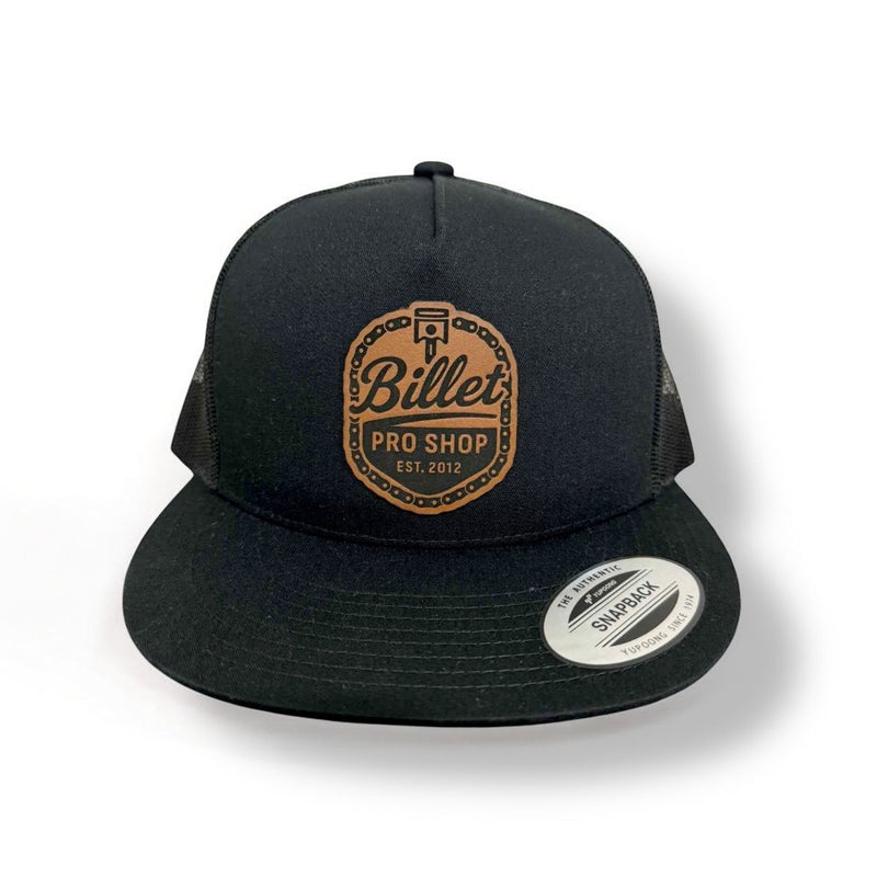 Billet Pro Shop raw hide patch snapback hat with mesh back