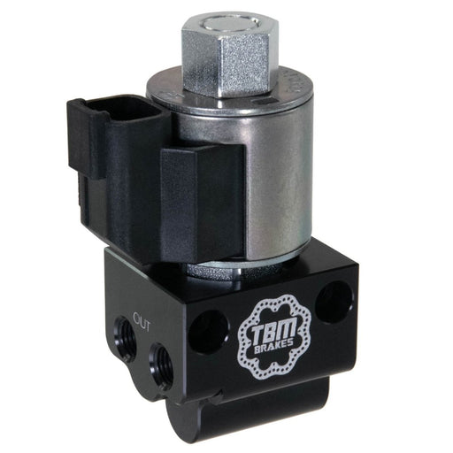 TBM Brakes low amp dual outlet line lock with pressure sensor port