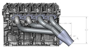 Ultimate Headers Mustang Godzilla Mid Length Header 432051 - Billet Pro Shop