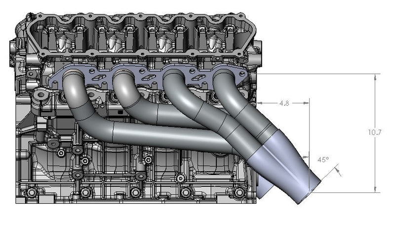 Ultimate Headers Mustang Godzilla Mid Length Header 432051 - Billet Pro Shop