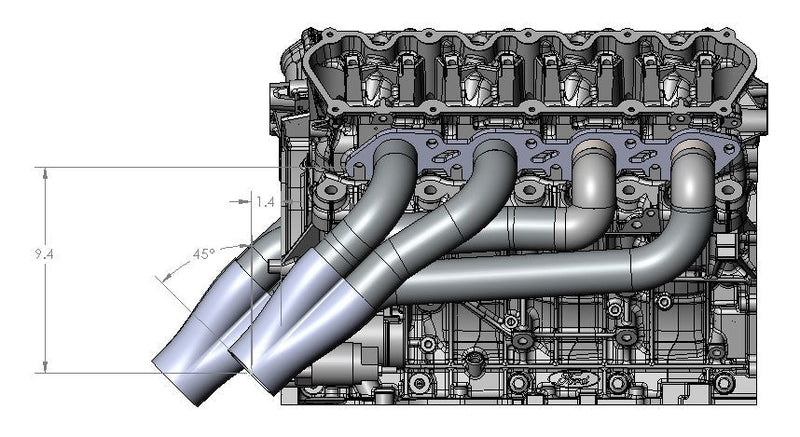 Ultimate Headers Mustang Godzilla Mid Length Header 432051 - Billet Pro Shop