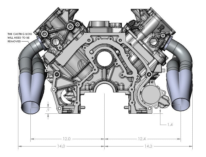 Ultimate Headers Mustang Godzilla Mid Length Header 432051 - Billet Pro Shop