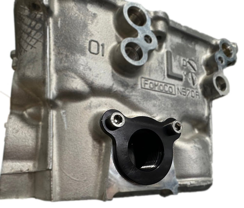 Billet aluminum rear cylinder head coolant fitting pair, 2011-2017 Coyote - Billet Pro Shop