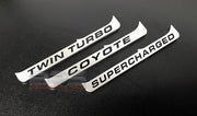 Billet Pro Shop billet Mustang GT emblems, black anodized