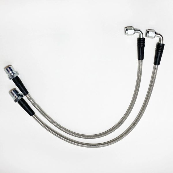 TBM S550 Mustang Front Brake Line Kit +3 in from Stock Length 3AN 90* Female on Caliper End 010-0250 - Billet Pro Shop