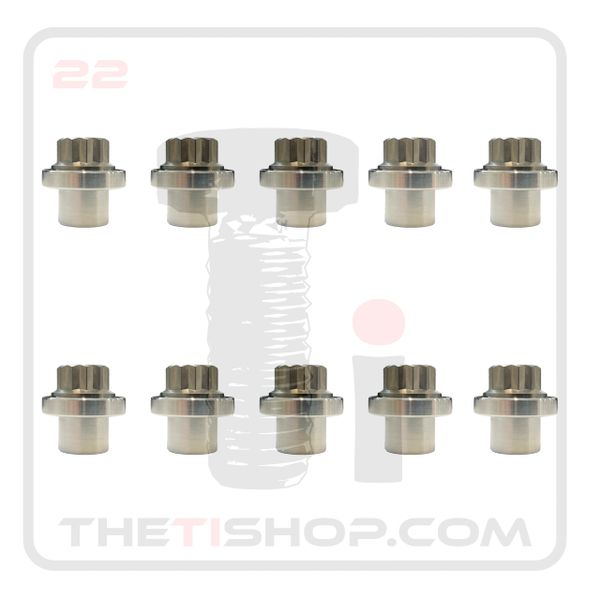 TI Flanged 12 Point M12 - 1.5 Nut & 1/2" Shank Lug Nut Combo (QTY. 10) - Billet Pro Shop