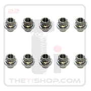 TI Flanged 12 Point M12 - 1.5 Nut & 1/2" Shank Lug Nut Combo (QTY. 10) - Billet Pro Shop