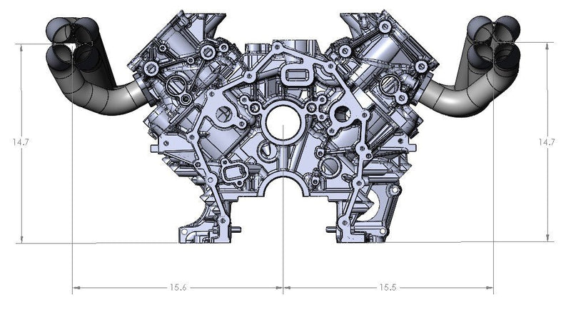 Ultimate Headers Mustang Godzilla Forward Facing Turbo Headers 431011 - Billet Pro Shop